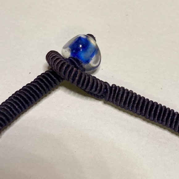 Vintage handmade Indigo beaded necklace from y2k era - Picture 4 of 8